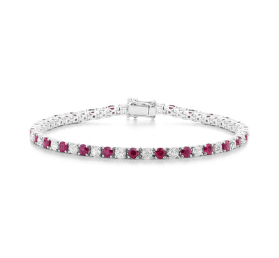 Crown Ruby Tennis Bracelet