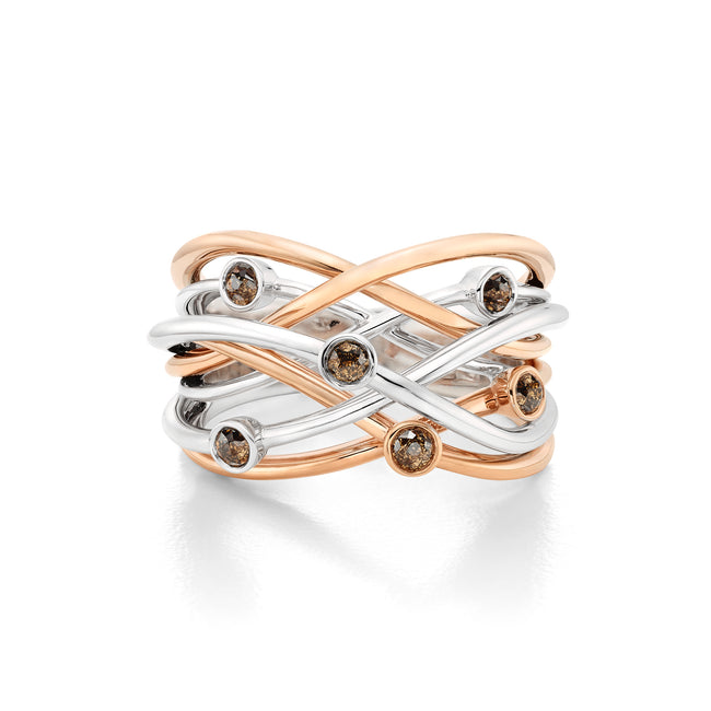 Crown Galaxy Wave Ring
